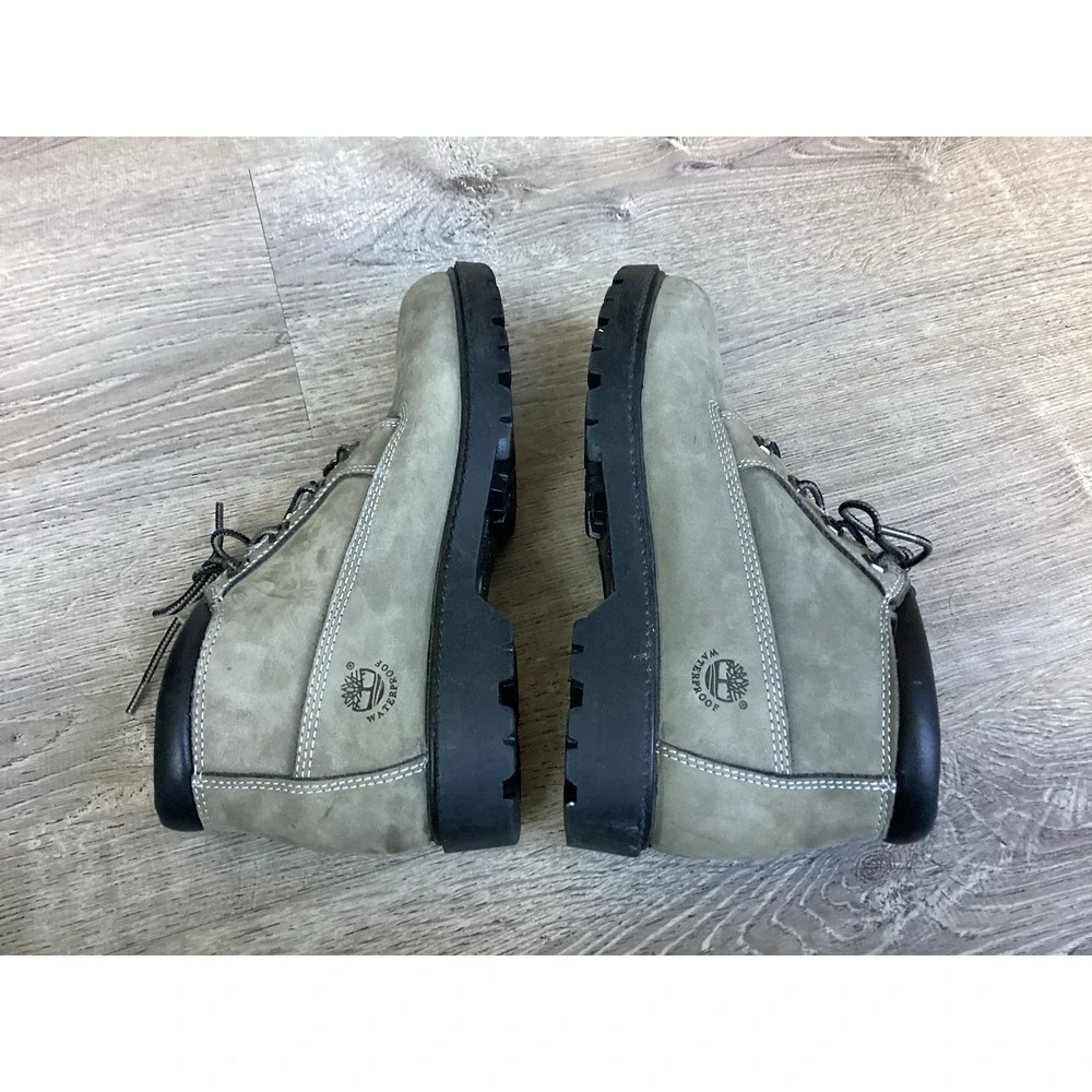 Timberland 20330 Waterproof Gray Lace-Up Round Toe Ankle Boots Women's Size 9 M